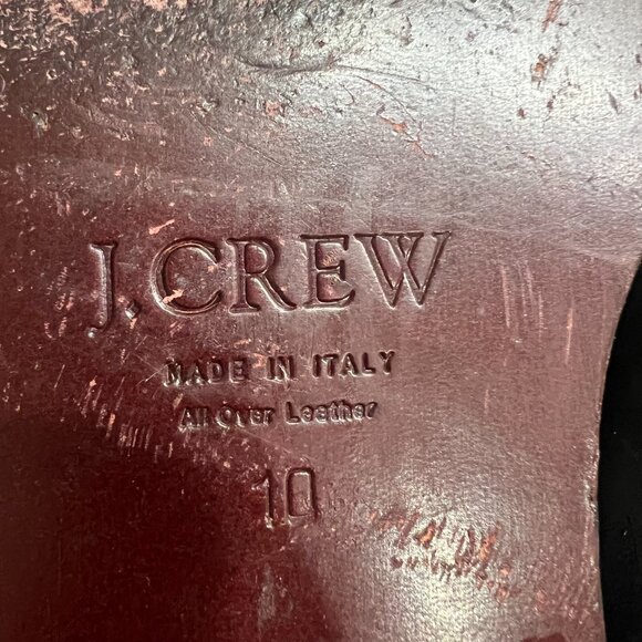 J. Crew Men\'s 90\'s Vintage Black Leather Dress Shoes Size 10 Lace Up Classic main image 6